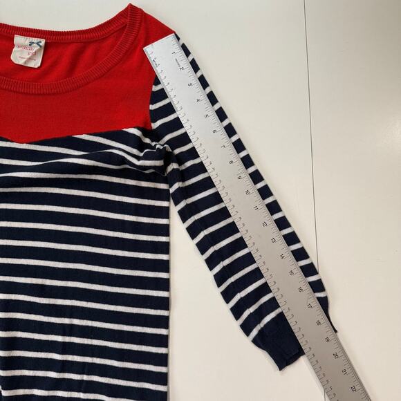 Tommy‎ Girl Sweater Striped Navy Red Nautical Retro Y2K Women's Size Large - Picture 12 of 12